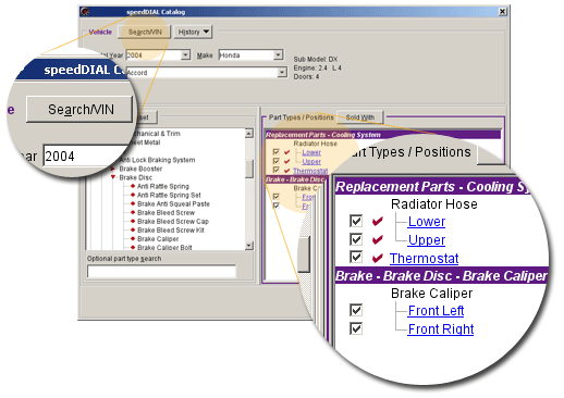 Multiple Parts Selection